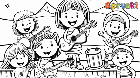 Musical Harmony Coloring Page