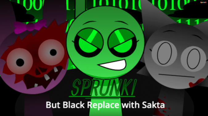 Sprunki But Black Replace with Sakta Sprunki But Black Replace with Sakta