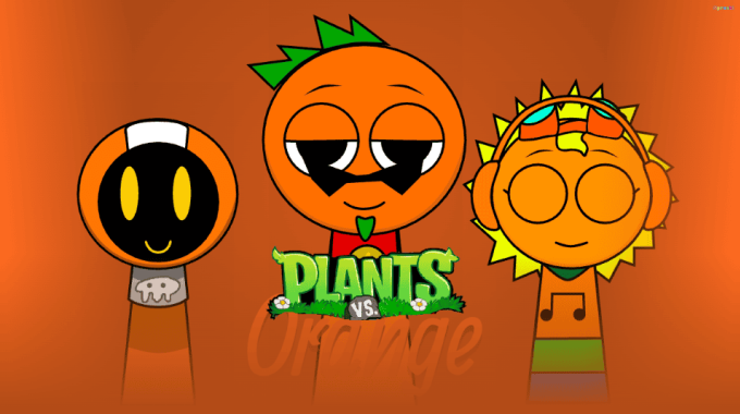 Sprunki Orange vs Plants Sprunki Orange vs Plants